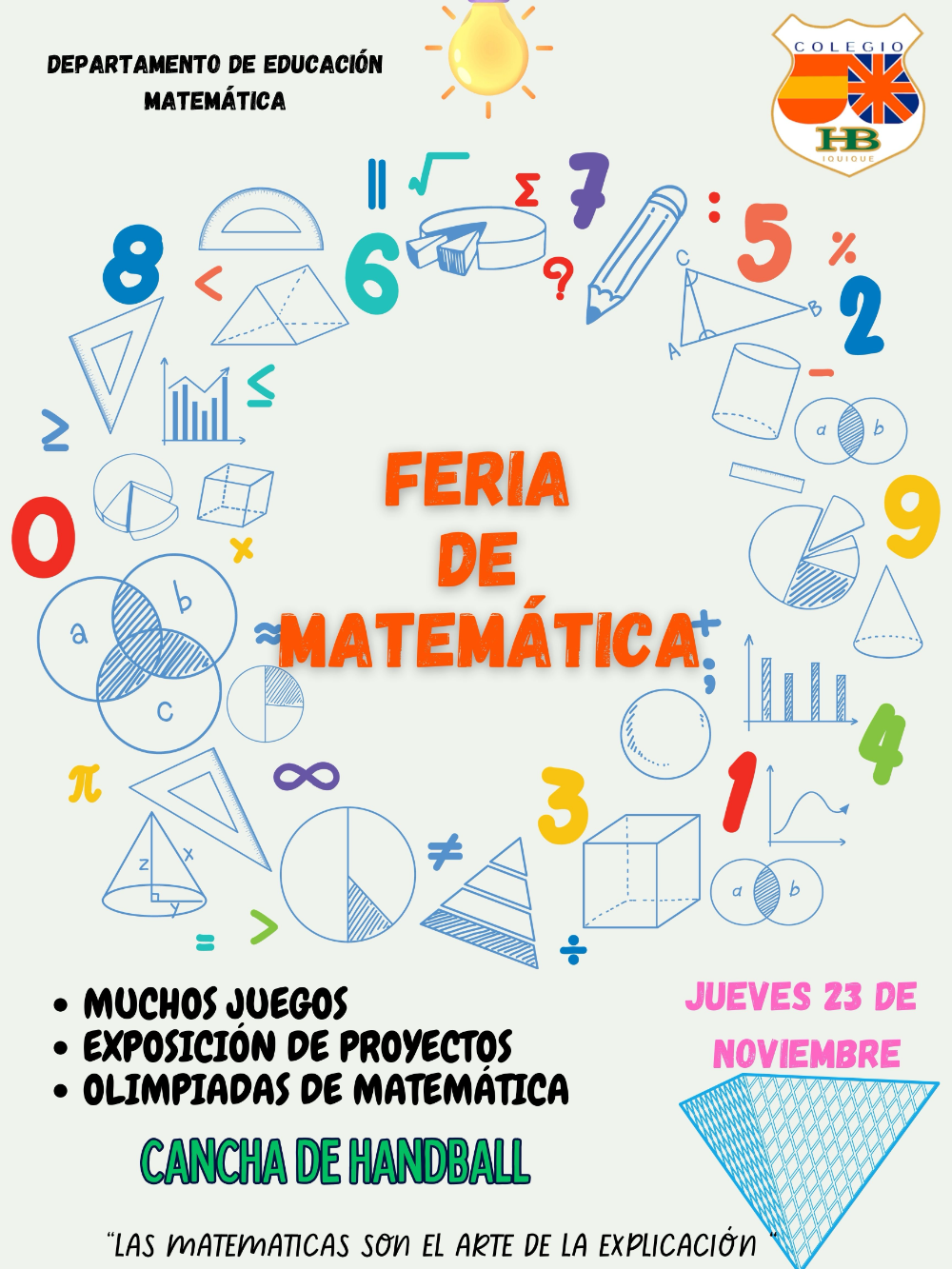 ¡Éxito rotundo en la Feria de Matemática y I° Olimpiada CHB 2023 en el Colegio Hispano Británico!