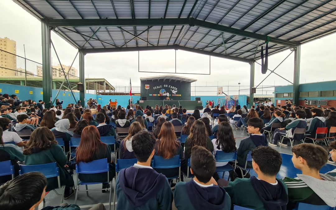 Acto Cívico del mes de agosto en el Colegio Hispano Británico: “Día Escolar por la Paz y la No Violencia”